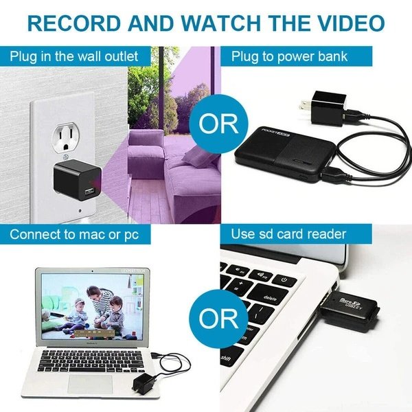 Mini Hidden Camera Home Security Nanny Cam Full HD 1080P DVR Night Vision Audio - Image 5